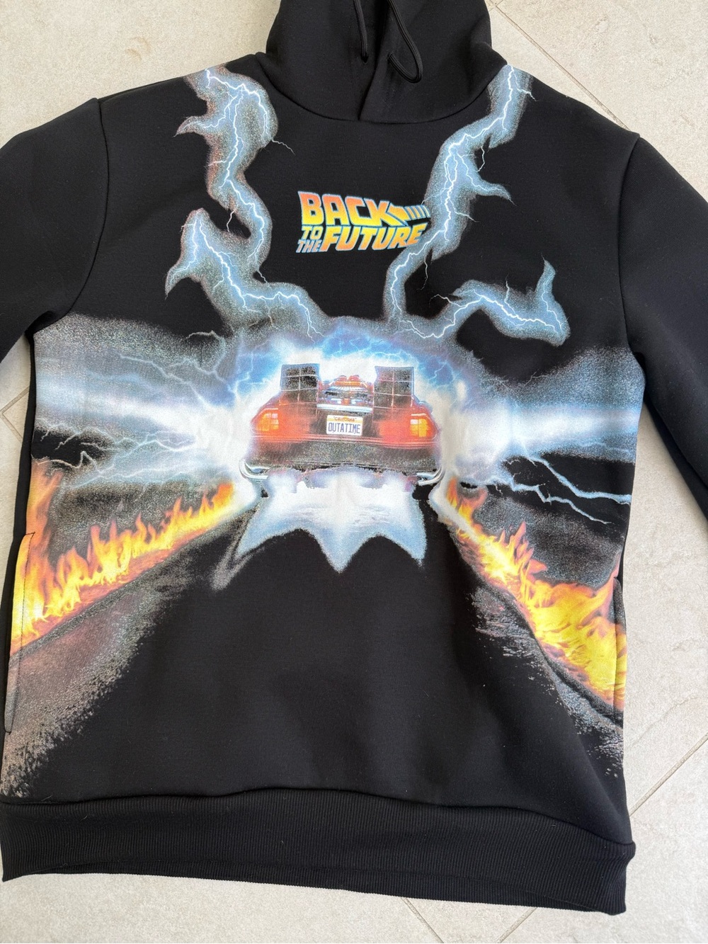 Reason Black Hoodie with 'Back to the Future' Retro Logo